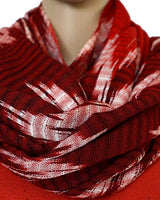 Shawl Jaspe Fire - Ecofriendly Fairtrade Hand-dyed Red Scarf - Quetzal Artisan