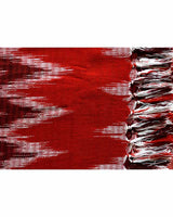 Shawl Jaspe Fire - Ecofriendly Fairtrade Hand-dyed Red Scarf - Quetzal Artisan