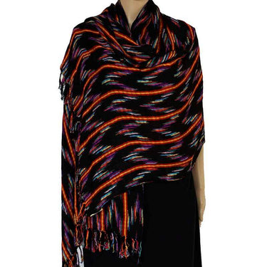 Shawl Jaspe Sunset - Natural Dyes - Ecofriendly & Fairtrade - Quetzal Artisan