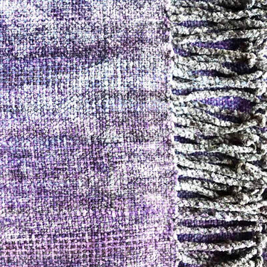 Shawl Lilac Grey - Bamboo Chenille - Fairtrade & Sustainable - Quetzal Artisan