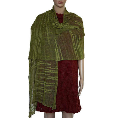 Shawl Lime Green - Pima Cotton - Beautiful and Lightweight - Quetzal Artisan