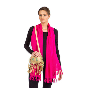 Shawl Pink - Natural Dyes - Stylish, Ecofriendly & Fairtrade - Quetzal Artisan
