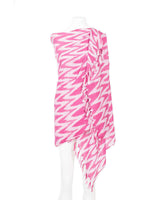 Shawl Pink Waves - Ecofriendly Tie Dyed Cotton Accessory - Quetzal Artisan