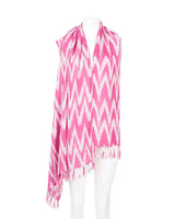Shawl Pink Waves - Ecofriendly Tie Dyed Cotton Accessory - Quetzal Artisan