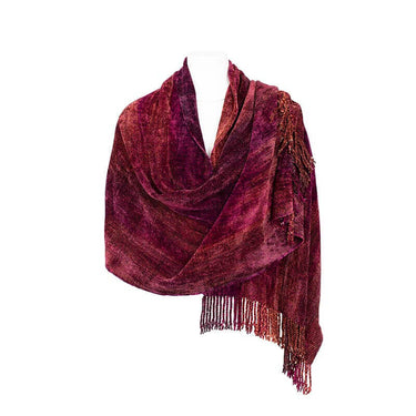 Shawl Raspberry - Organic Bamboo - Elegant and Fairtrade - Quetzal Artisan