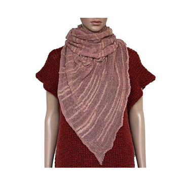 Shawl Sand Brown - Handmade of Thin Pima Cotton and Bamboo - Quetzal Artisan