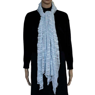 Shawl Sky Blue - Pima Cotton and Bamboo - Lovely & Lightweight - Quetzal Artisan