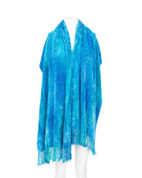 Shawl Turquoise - Fairtrade Tie Dyed Organic Bamboo Wrap - Quetzal Artisan