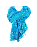 Shawl Turquoise - Fairtrade Tie Dyed Organic Bamboo Wrap - Quetzal Artisan