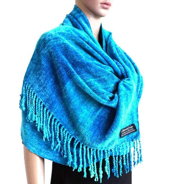 Shawl Turquoise - Organic Bamboo - Ecofriendly & Fairtrade - Quetzal Artisan