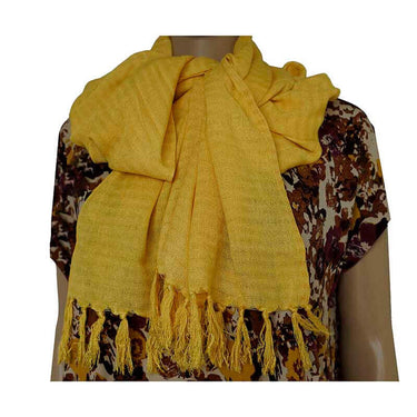 Shawl Yellow - Natural Dyes - Beautiful and Ecofriendly - Quetzal Artisan