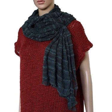 Shawl Blue Ink - Pima Cotton - Lightweight and Fashionable - Quetzal Artisan