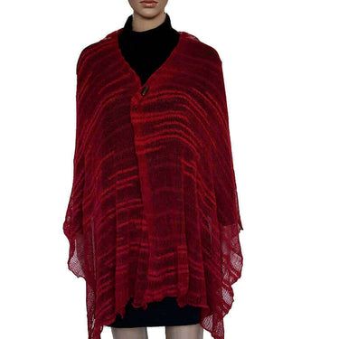 Shawl Crimson Red - Bamboo and Pima Cotton - Lightweight - Quetzal Artisan