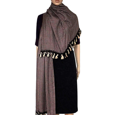 Shawl Deep Purple - Extra Large Fashionable and Fairtrade - Quetzal Artisan