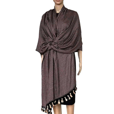 Shawl Deep Purple - Extra Large Fashionable and Fairtrade - Quetzal Artisan