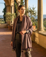 Shawl Deep Purple - Extra Large Fashionable and Fairtrade - Quetzal Artisan