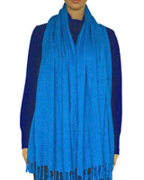 Shawl Light Blue - Natural Dyes - Ecofriendly and Fairtrade - Quetzal Artisan