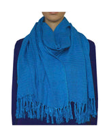 Shawl Light Blue - Natural Dyes - Ecofriendly and Fairtrade - Quetzal Artisan