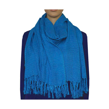 Shawl Light Blue - Natural Dyes - Ecofriendly and Fairtrade - Quetzal Artisan