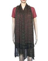 Shawl Moss Green - Pima Cotton and Bamboo - Lightweight - Quetzal Artisan