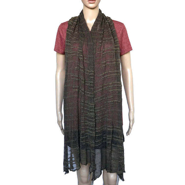 Shawl Moss Green - Pima Cotton and Bamboo - Lightweight - Quetzal Artisan