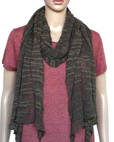 Shawl Moss Green - Pima Cotton and Bamboo - Lightweight - Quetzal Artisan