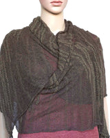 Shawl Moss Green - Pima Cotton and Bamboo - Lightweight - Quetzal Artisan