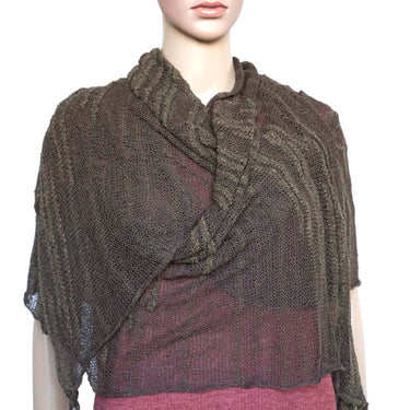 Shawl Moss Green - Pima Cotton and Bamboo - Lightweight - Quetzal Artisan