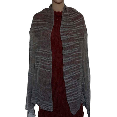 Shawl Pebbles Grey - Pima Cotton and Bamboo - Lightweight - Quetzal Artisan
