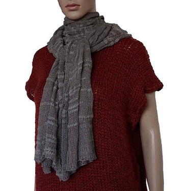 Shawl Pebbles Grey - Pima Cotton and Bamboo - Lightweight - Quetzal Artisan