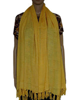 Shawl Yellow - Natural Dyes - Beautiful and Ecofriendly - Quetzal Artisan