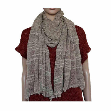 Shawl khaki - Lightweight - Handmade of Bamboo & Pima Cotton - Quetzal Artisan