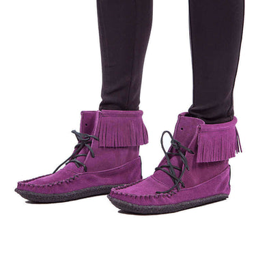 Short Boots Purple - Outdoor Use - Native Women Boots Hiawatha - Quetzal Artisan