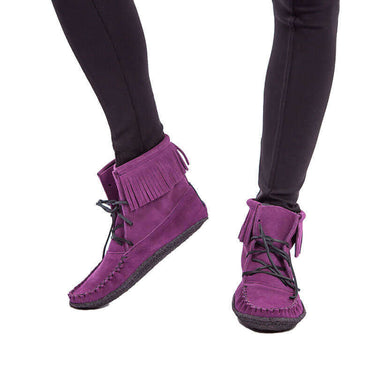 Short Boots Purple - Outdoor Use - Native Women Boots Hiawatha - Quetzal Artisan
