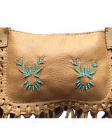 Shoulder Bag Brown Mooshide - Fringed Traditional Native Bag - Quetzal Artisan