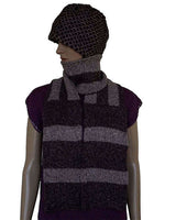 Scarf and Hat Mulberry Seashell - Alpaca Wool - Elegant & Warm - Quetzal Artisan