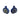Small Flower Vases Blue - Handmade of Stoneware - Fairtrade - Quetzal Artisan
