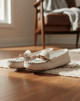 Suede Moccasins Light Pink - Indoor Use - Women Slippers - Quetzal Artisan