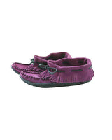 Suede Moccasins Purple - Outdoor Native Canadian Women Shoes - Quetzal Artisan