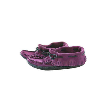 Suede Moccasins Purple - Outdoor Native Canadian Women Shoes - Quetzal Artisan