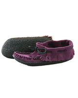 Suede Moccasins Purple - Outdoor Native Canadian Women Shoes - Quetzal Artisan