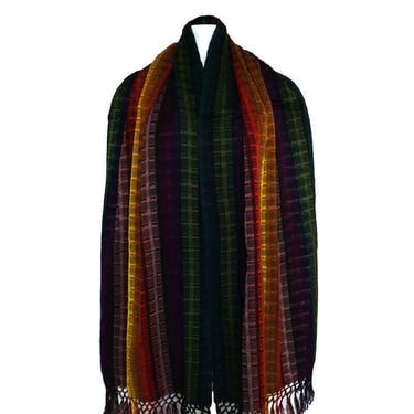 Sunset Rainbow Shawl - Mayan Design - Beautiful & Fairtrade - Quetzal Artisan