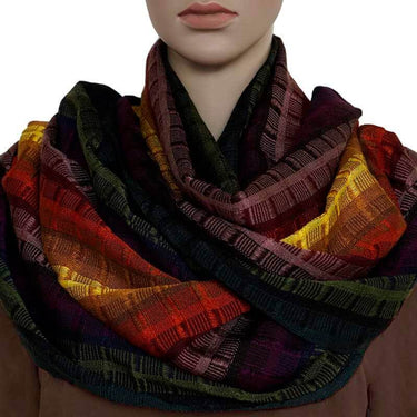 Sunset Rainbow Shawl - Mayan Design - Beautiful & Fairtrade - Quetzal Artisan