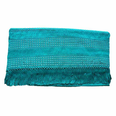 Table Runner Aquamarine - 68" x 17" - Handmade and Fairtrade - Quetzal Artisan