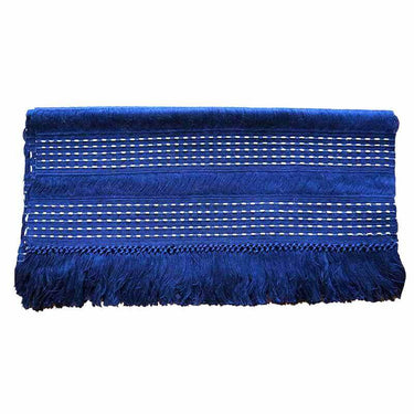 Table Runner Dark Blue - 68" x 17" - Handmade and Fairtrade - Quetzal Artisan