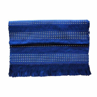 Table Runner Dark Blue - 68" x 17" - Handmade and Fairtrade - Quetzal Artisan
