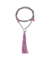 Tassel Necklace Lavender - Handmade, Beautiful and Fairtrade - Quetzal Artisan
