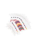 White Multicolor Coasters- Set of 6 - Cotton - Fairtrade - Quetzal Artisan