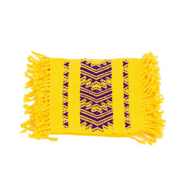 Yellow Coasters - Set van 6 - Cotton - Colorful & Fairtrade - Quetzal Artisan