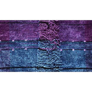 Bamboo Scarf Blue Purple - Hand-dyed - Beautiful & Fairtrade - Quetzal Artisan